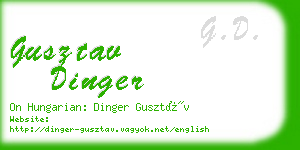 gusztav dinger business card